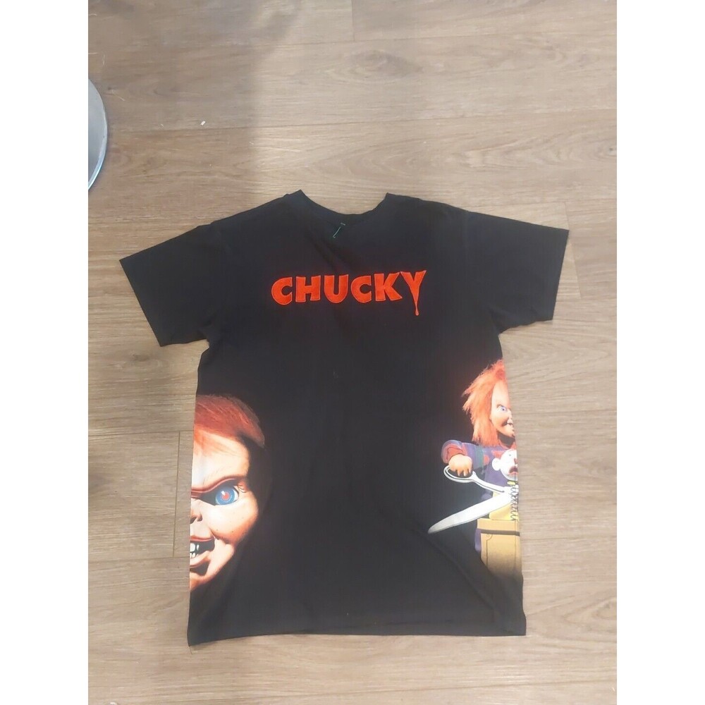 chucky childs play Embroidered "Chucky" T-shirt Tee Shirt Size M